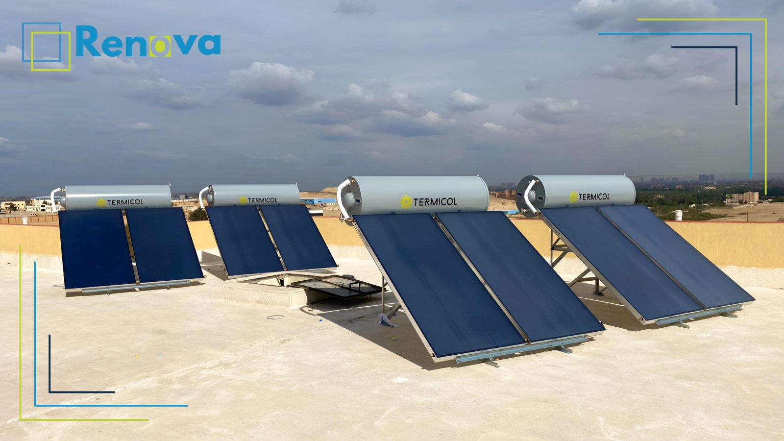 احد عملاء شركة رينوفا الوكيل لسخان المياه الشمسي تيرماكول الاسباني في مصر